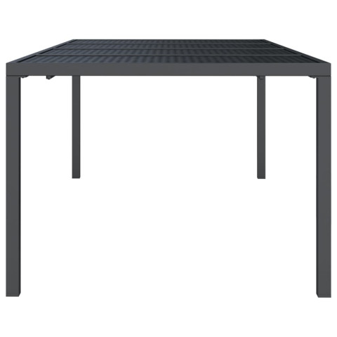 Table de jardin anthracite 200x100x72 cm acier