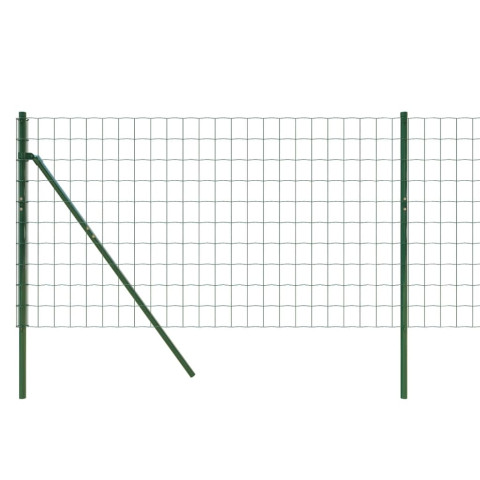 Clôture en treillis métallique vert 1x10 m acier galvanisé