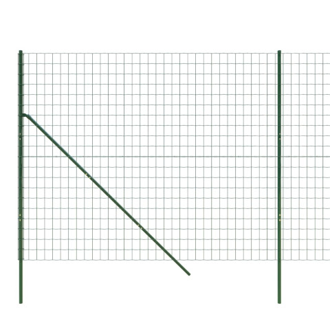 Clôture en treillis métallique vert 2x25 m acier galvanisé