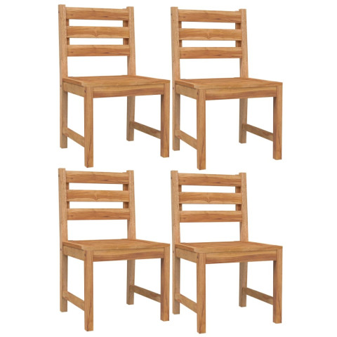 Ensemble à dîner de jardin 5 pcs bois de teck massif