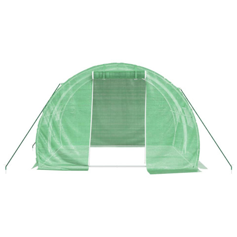 Serre avec cadre en acier vert 6 m² 3x2x2 m