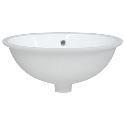 Évier de salle de bain blanc 49x40,5x21 cm ovale céramique