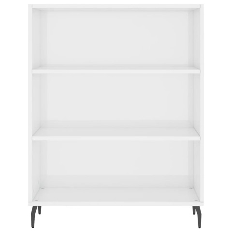 Armoire à étagères blanc brillant 69,5x32,5x90 cm