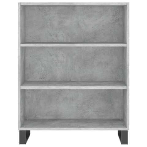 Armoire à étagères gris béton 69,5x32,5x90 cm bois d'ingénierie