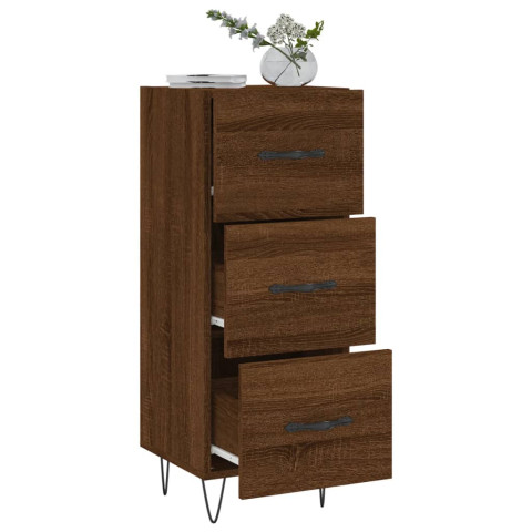 Buffet chêne marron 34,5x34x90 cm bois d'ingénierie