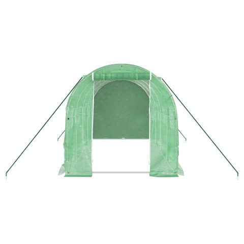 Serre avec cadre en acier vert 8 m² 4x2x2 m