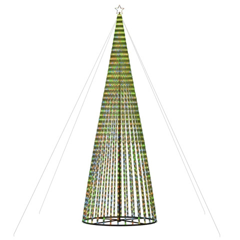  Arbre de Noël lumineux conique 1544 LED colorées 500 cm