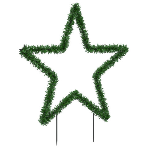  Décoration lumineuse étoile de Noël avec piquets 80 LED 60 cm