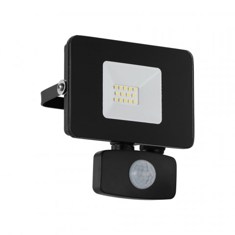 Applique led à capteur d'extérieur faedo 3 10w 11x5x13,5 cm noir