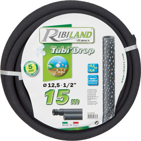 Tuyau micro poreux Tubi Drop - 15 m - 16 mm - RIBIMEX - PRTP15R