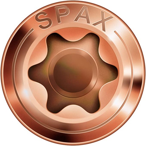 Vis terrasse SPAX 4.5x60mm Tête cyl. T-STAR plus T25 - Pointe CUT - inox A2 antique - 100 unités - 25479004506022