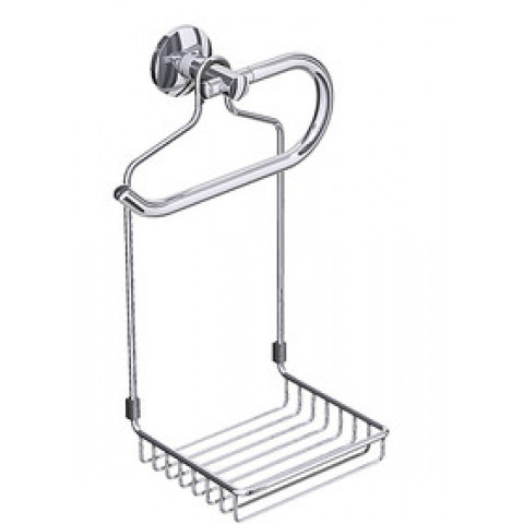 Panier pour wc polyvalent à suspendreen laiton chromé serie miami 140 x 125 x 291 mm
