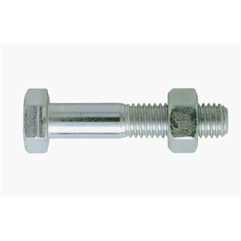 Boulon VISWOOD Tête hexagonale - Ecrou hexagonal acier zingué blanc - Ø 6 x 50/18 mm - Boite de 200 - 9886050