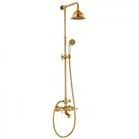 KROOS Colonne de douche mélangeur style doré forme cloche