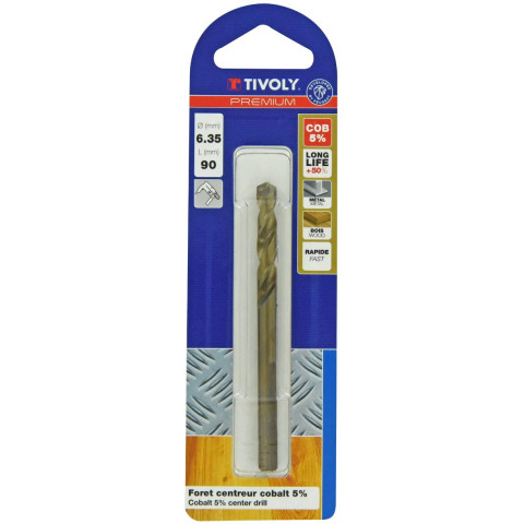Foret centreur cobalt 5% pour arbre pilote 'Quick Click' - TIVOLY - XT505220135