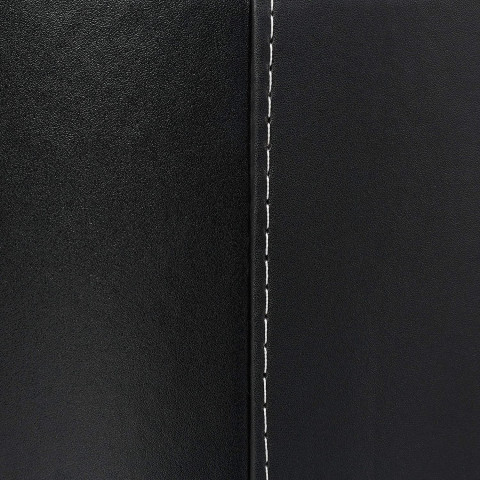 Panier à bûches accessoire cheminé 39,5 cm similicuir noir 