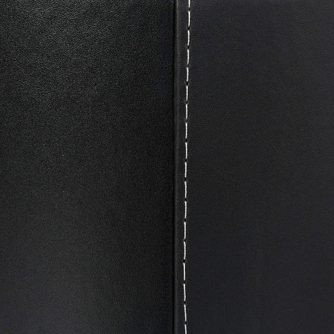 Panier à bûches accessoire cheminé 55 cm similicuir noir 