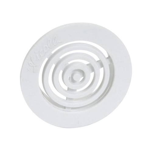 Grille d'aération ronde Ø35 mm sans moustiquaire NICOLL pour menuiserie - Blanc - B33