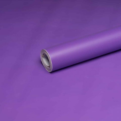 Papier peint adhésif uni pour meuble/mur - Violet