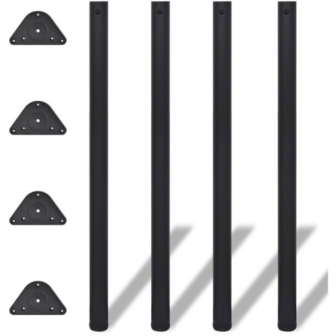 Jeu de 4 pieds MANART Ø 60 mm H.870 mm Noir - 23R/NOIR