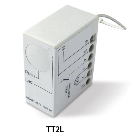 Logique de commande miniaturisée NICE pour commande d'installations éclairage, portails, porte de garage 230V - TT2D