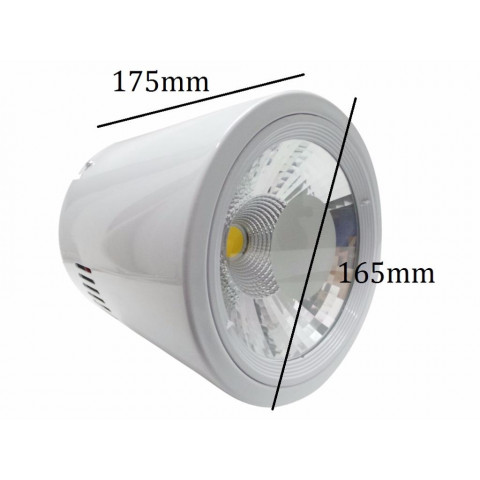 Downlight spot sallie led cob 25w ø165mm - couleur eclairage : blanc neutre 4000k - 5500k