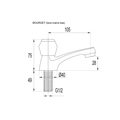 Robinet de Lave Mains (eau froide uniquement) BOURGET by Eurosanit