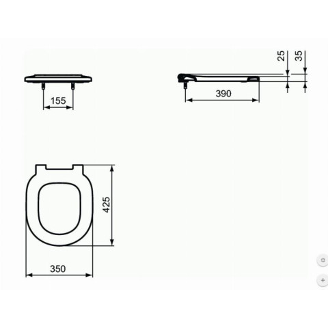 Abattant Matura FC simple assise blanc PORCHER / IDEAL STANDARD - E822601