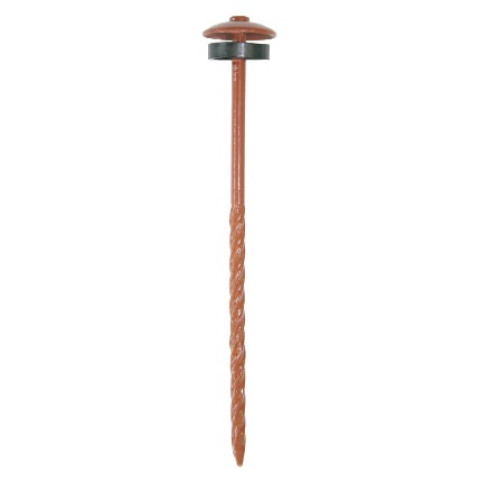 Pointe tête cloche torsadée 3.5x75mm BWK galva laque rouge brique - boite de 100 - 1000002642