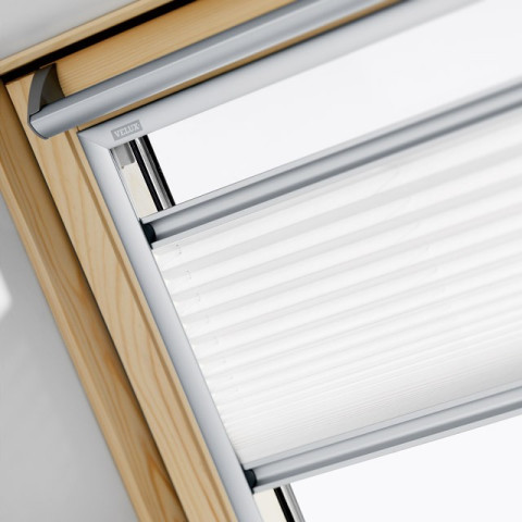 Store plissé blanc 134x98 cm velux - fhl uk04 1016s