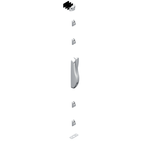 Kit 4 crémone pompier DEESSE blanc 7014 CROISEE DS - sans tringle avec 4 guides - 7014BLANC