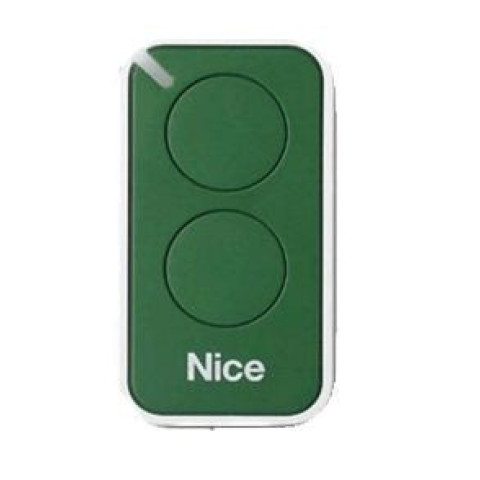 Emetteur de télécommande vert NICE 2 canaux pour portail et porte de garage - INTI2G