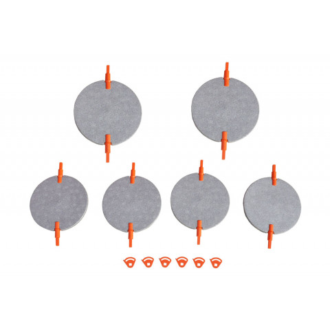 Lot de 4 volets de réglage de débit d'air - lot de 4 volets de réglage de débit d'air - diamètre 200-160mm + 2 volets diamètre 250mm