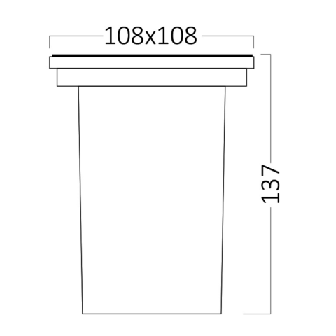 Spot encastrable carré extérieur étanche ip67 35w gu10