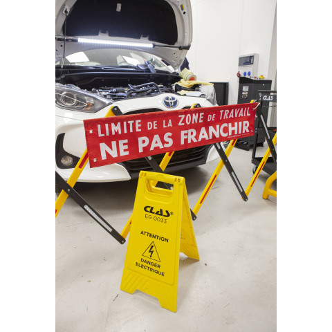 Banderole signalisation "limite zone de travail" 100 x 20cm - eg 0015 - clas equipements