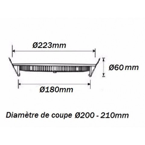 Downlight spot led smd rond 30w ø227mm - couleur eclairage au choix