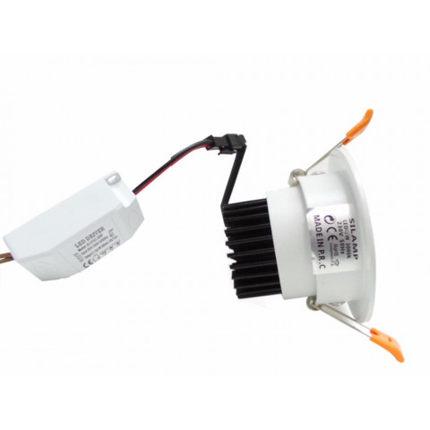 Spot encastrable led cob rond orientable 12w 80 - couleur eclairage au choix