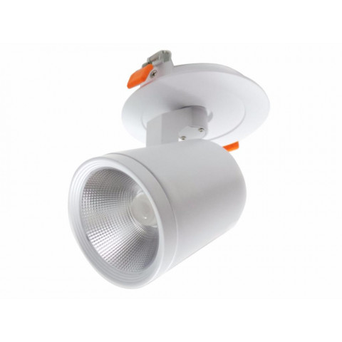 Downlight spot encastrable led cob orientable multi-angle 30w ø95mm - couleur eclairage au choix