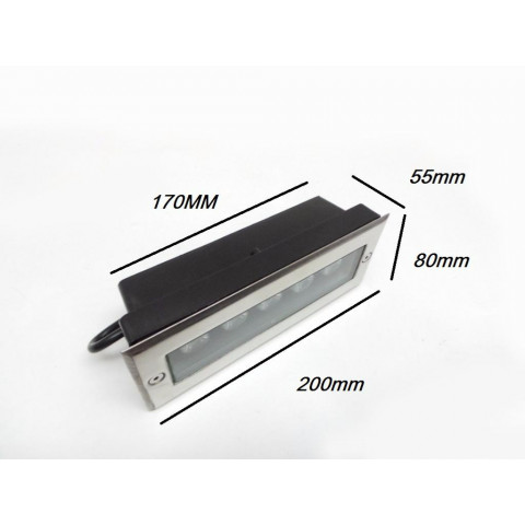 Encastré mural led f91 5w ip44 - couleur eclairage au choix