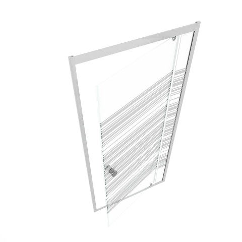 Paroi porte de douche à ouverture frontale - Infinity Lines Front - Dimensions au choix