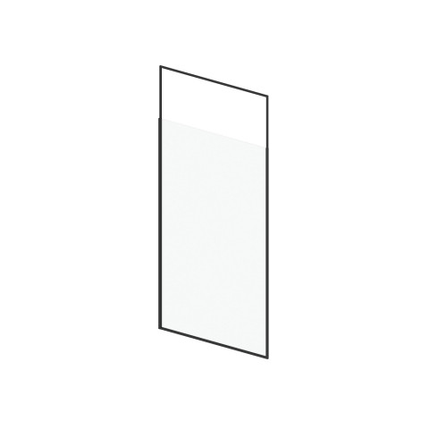 Paroi de douche 120x203cm à structure noir mat extensible 203cm à 273cm stretchy Aurlane - FAC665