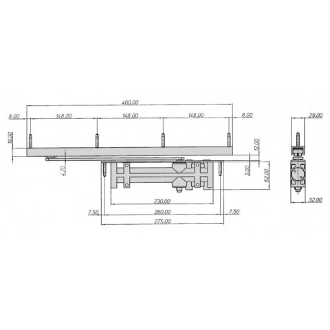 Ferme-porte dc510 force 2 meroni bras à coulisse - noir - dadc51002hsne