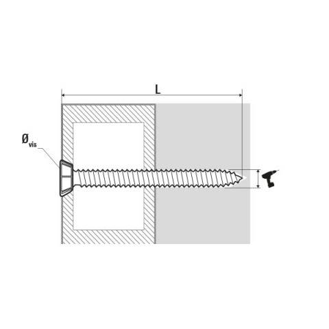 Vis béton tête fraisée 7.5 x 122 mm scell it boîte de 100 - bts75122f