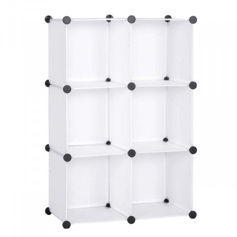 Armoire diy avec porte en plastique 6 portes blanc