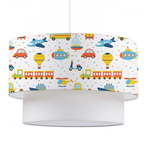 Lustre lampe lumière suspendu suspension lurgan pour enfant e27 70 cm motif de véhicules helloshop26 03_0007549