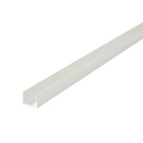 Profilé de finition en u apu2b nicoll - pour habillage bandeau blanc - l. 2 m - apu2b