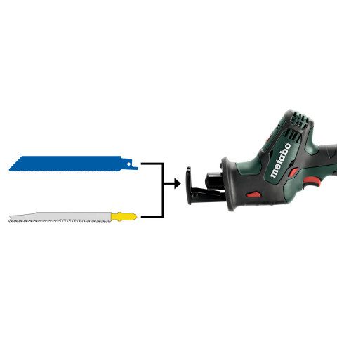 Scie sabre metabo sse 18 ltx 2 x 2,0 ah li-power, asc 55, coffret - 602266500