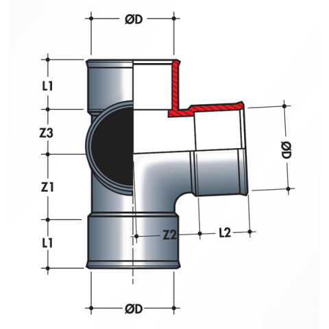 Culotte équerre ff 87°30 o100