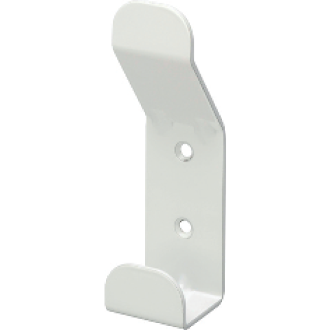 Patère double accroche acier DEVISMES - laqué blanc ral9016 - F10555BLA
