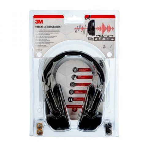 Casque anti-bruit électronique à modulation sonore protac iii peltor 3m slim (87 à 98 db) - protacs